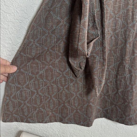 Toad & Co Poppy Cue Faux Wrap Dress Travel Athleisure Errands Vacation Brown - Picture 6 of 8